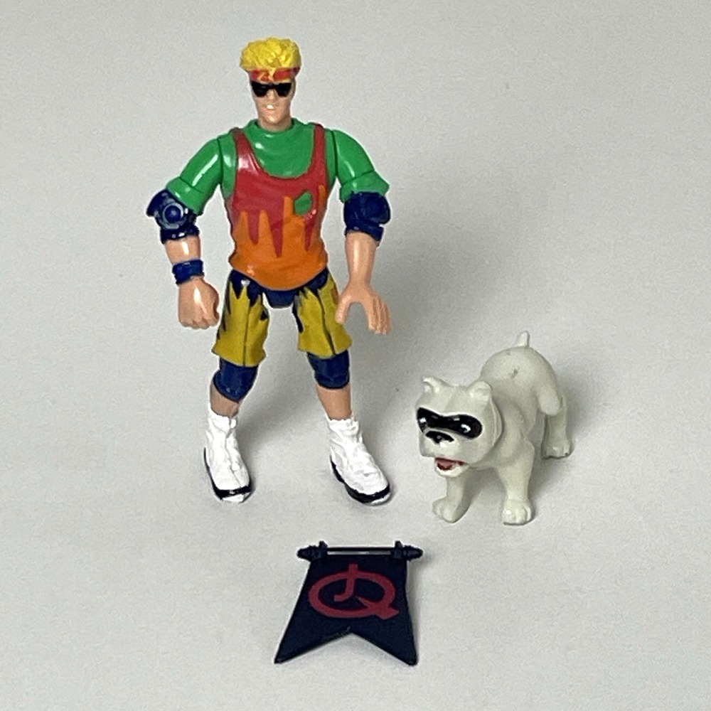 Galoob Jonny Quest and Bandit Rare 3.5" Figure Standing with Flag